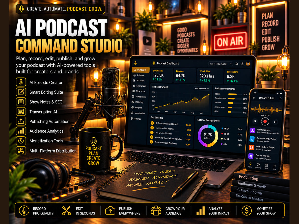 AI Podcast Command Studio